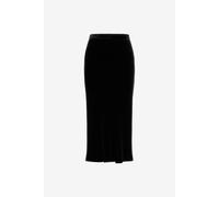 Roberto Cavalli Falda Midi De Terciopelo Negra - Female Faldas Negro 44