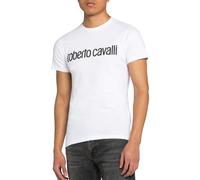 Roberto Cavalli Firenze Logo Estampado Luxury Crew Cuello Camiseta Retro Top XXL