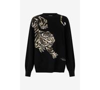 Roberto Cavalli Jersey De Lana Con Motivo De Tigre - Female Sudaderas Black S