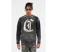 Roberto Cavalli Jersey Negro Deslavado - Male Prendas De Punto Black Xl