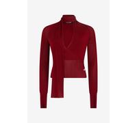 Roberto Cavalli Jersey Rojo Oscuro Estilo Bolero - Female Rojo M