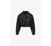 Roberto Cavalli Just Cavalli Leather Bomber Jacket - Female Abrigos Y Chaquetas Negro 40