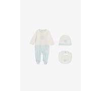 Roberto Cavalli Kit Infantil Monogram Zebra Estampado Azul Claro - Set Baby Blue 06m