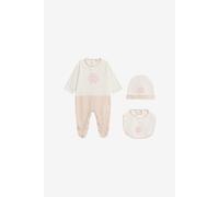 Roberto Cavalli Kit Infantil Monogram Zebra Estampado Rosa - Set Baby Pink 09m