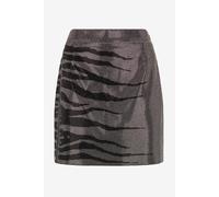 Roberto Cavalli Minifalda White Tigresse - Female Ropa Negro/plata 44