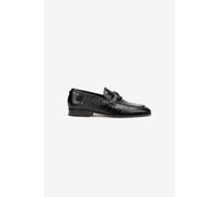 Roberto Cavalli Mocasín De Cuero Negro - Male Loafers Y Mocasines Black 42