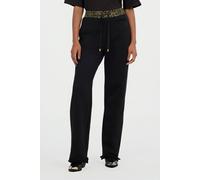 Roberto Cavalli Pantalón Acampanado Negro Con Cintura Estampado Leopardo - Female Pantalones Verde 185 S