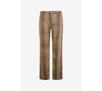 Roberto Cavalli Pantalón Flare Con Estampado Baby Jaguar - Female Pantalones Y Shorts Brown 38