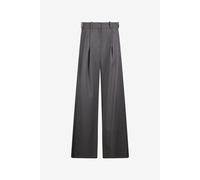 Roberto Cavalli Pantalones Anchos Plisados Grises - Female Pantalones Grigio Melange 44
