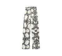 Roberto Cavalli Pantalones Con Estampado Floral Integral - Female Negro/blanco 38