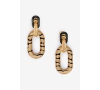 Roberto Cavalli Pendientes Colgantes Dorados Con Tiger Skin - Female Joyería De Moda Oro Unica