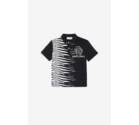 Roberto Cavalli Polo Piel De Tigre Con Monograma Rc Y Logotipo - Male Chicos (4-16 Años) Negro 12a
