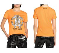 Roberto Cavalli RC Lynx-Print Monogram Algodón Camiseta Top Lounge Iconic de