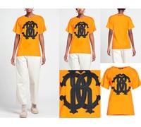 ROBERTO CAVALLI RC MONO LOGO CAMISETA OVERSIZE DE ALGODÓN TOP LOUNGE ICÓNICA M