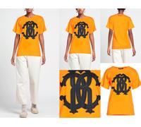 Roberto Cavalli RC Mono Logo Extra Grande Algodón Camiseta Top Lounge Iconic Wow