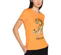 Roberto Cavalli RC Tigre Estampado Logo Algodón Camiseta Top Lounge Iconic Eu XL