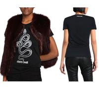 Roberto Cavalli Snake Estampado Monogram Algodón Camiseta Top Lounge Iconic Wow
