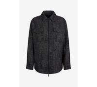 Roberto Cavalli Sobrecamisa En Algodón Y Lana Con Cremallera - Male Chaquetas De Mezclilla Black 48