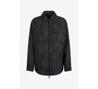 Roberto Cavalli Sobrecamisa En Algodón Y Lana Con Cremallera - Male Chaquetas De Mezclilla Black 52
