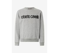 Roberto Cavalli Sweat-shirt Gris À Logo - Male Sudaderas Grey S