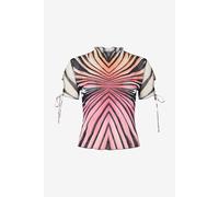 Roberto Cavalli Top Con Estampado Ray Of Paradise - Female Tops Coral 44
