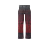 Roberto Cavalli Vaqueros Con Estampado Efecto Mal Teñido - Male Promo Sale Fw2025 Negro/rojo 30