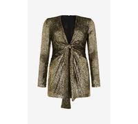 Roberto Cavalli Vestido Con Estampado Fil Coupé Leopard - Female Light Gold 42