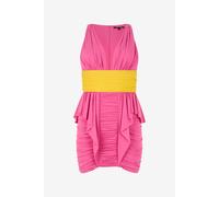 Roberto Cavalli Vestido Drapeado Bicolor - Female Vestidos Pink 44