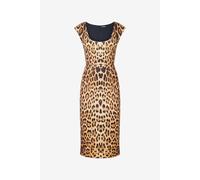 Roberto Cavalli Vestido Midi Con Estampado Jaguar Skin - Female Marrón 42