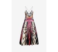 Roberto Cavalli Vestido Midi Estampado Ray Of Paradise - Female Vestidos Midi Coral 40