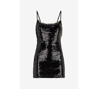 Roberto Cavalli Vestido Mini Con Lentejuelas - Female Vestidos Negro 48