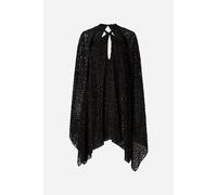 Roberto Cavalli Vestido Mini Fil Coupé Con Estampado Leopardo - Female Ropa Negro 42
