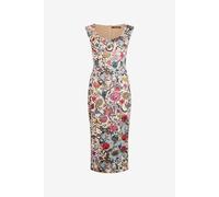 Roberto Cavalli Vestido Tubo Con Estampado Florentine Flowers - Female Vestidos Beige 40