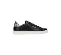 Roberto Cavalli - Zapatilla de Cuero con Detalle de Efecto Piel de Serpiente - Shoes - Hombre - Negro - 41 EU -