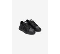 Roberto Cavalli Zapatilla Negra Efecto Serpiente Con Monogram Rc - Female Zapatos Black 39