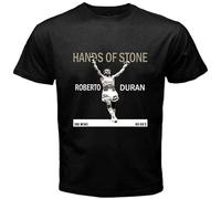 Roberto Duran Hands of Stone Boxing Men's T-Shirt Unisex Black Cotton Hip Hop Print tee Shirts M