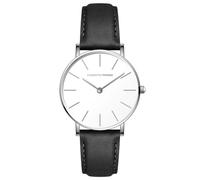 Roberto Marino RM1411 - Reloj de lujo para hombre, cuarzo japonés, correa de cuero, esfera blanca, resistente al agua hasta 3 ATM