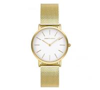 Roberto Marino RM1612 - Reloj de pulsera de lujo para mujer, acero inoxidable dorado, cuarzo japonés, resistente al agua hasta 3 ATM, elegante reloj de vestir para mujer, diseño vintage, ideal como