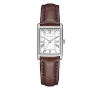 Roberto Marino RM1702 - Reloj para mujer - cuarzo japonés, correa de piel, resistente al agua hasta 3 ATM, estilo vintage, RM1701 - Plata y marrón