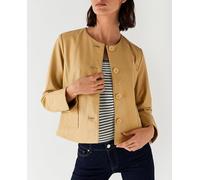 Roberto Verino Chaqueta de mujer corta entallada napa. Amarillo 40/M