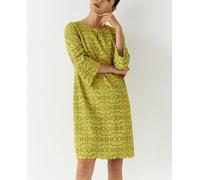 Roberto Verino Vestido manga larga encaje. Amarillo 44/XL