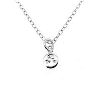 Roberts & Co Collar con letra R pequeña de 6 mm, colgante de disco personalizado de plata de ley con letra de salón de baile, Plata esterlina