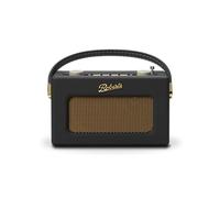 Roberts Radio Revival Uno BT - Radio portátil compacta con Dab-FM, Bluetooth, diseño Vintage, Entrada Auxiliar, Salida de Auriculares, alarmas, garantía de 2 años, Color Negro