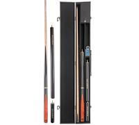 Robertson Taco de billar profesional R-2, 2 piezas con extensión, madera de fresno, punta de 9 mm, decoración de madera natural, en juego con maletín o bolsa