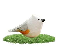Robin Figurine - Hand Carved Painted Wooden Bird Ornament For Home