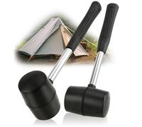 Robin Goods 2 mazos de goma de 590 g - Camping, tienda de campaña y accesorios exteriores - Mango estable antideslizante - Martillo camping, manualidades bricolaje