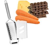 Robin Goods® Rallador plano de cocina en acero inoxidable | Utensilio versátil para verduras, queso, cítricos y cocina diaria