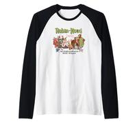 Robin Hood Retro Movie Poster Camiseta Manga Raglan