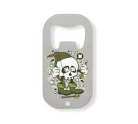 Robin Hood Skull Archer Take from The Rich Give to The Poor - Abridor de botellas de acero inoxidable, color plateado
