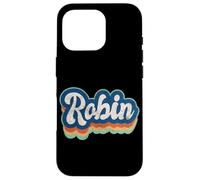 Robin Nombre Niño Estilo Vintage 70s 80s Personalizado Carcasa para iPhone 16 Pro